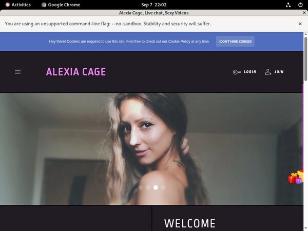 Alexia Cage With European Credit Card