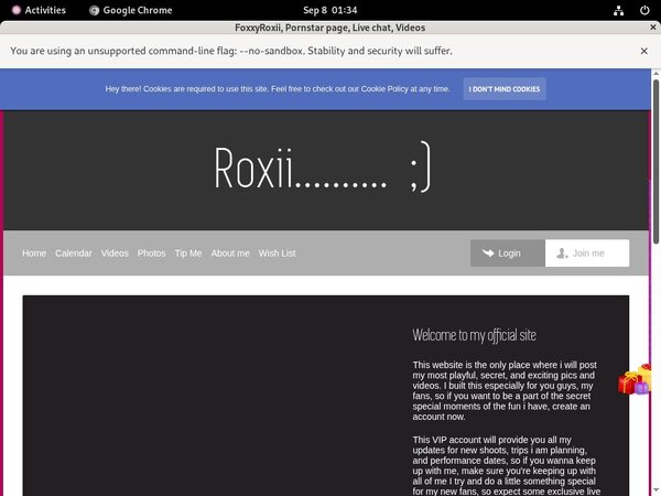 Become Foxxyroxii.modelcentro.com Member