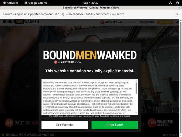 Bound Men Wanked Website Accounts