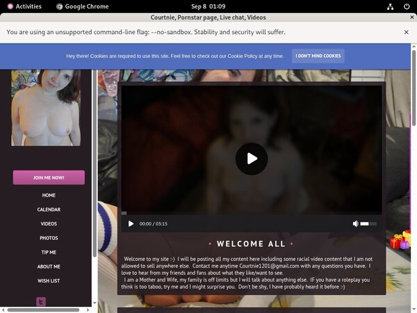 Courtnie Sign Up Form
