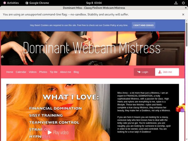 DominantMissClassyFinDomWebcamMistress Trial Discount