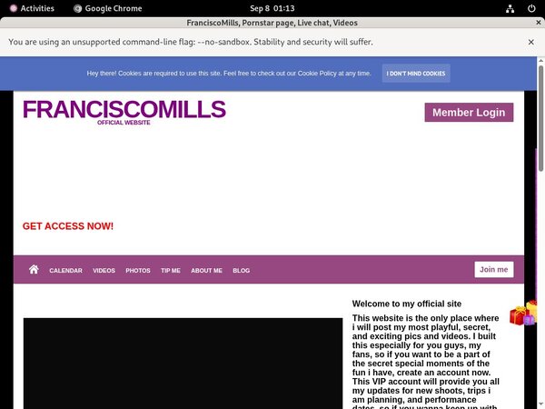 Franciscomills.modelcentro.com Sample