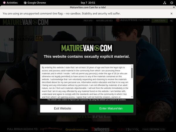 Free Mature Van Code