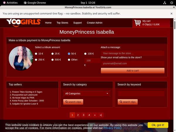 Moneyprincess Isabell Trial