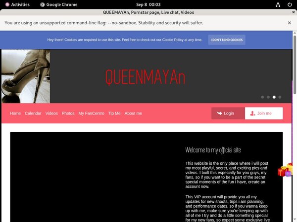 Queenmayan.modelcentro.com Membership Account
