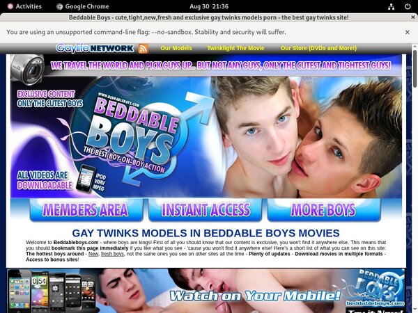 Working Beddableboys Login